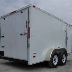 Enclosed Trailer 7'x14' White - V-Nose Lawn Mower Cargo Trailer 16 Enclosed Trailer 7'x14' White - V-Nose Lawn Mower Cargo Trailer -Cheap Trailers Store p1300106 1