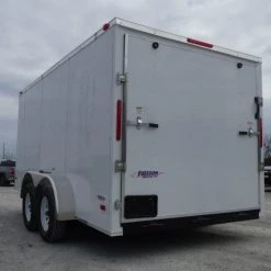 Enclosed Trailer 7'x14' White - V-Nose Lawn Mower Cargo Trailer 19 Enclosed Trailer 7'x14' White - V-Nose Lawn Mower Cargo Trailer -Cheap Trailers Store p1300108 1