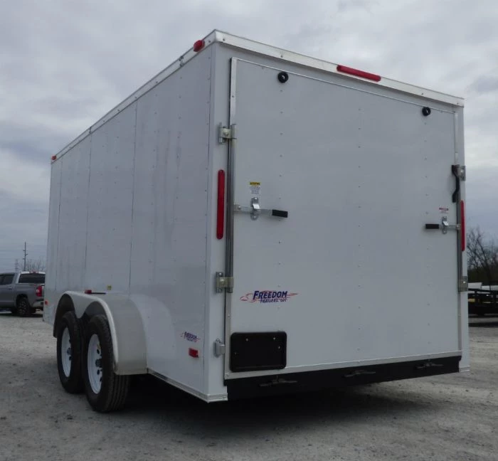 Enclosed Trailer 7'x14' White - V-Nose Lawn Mower Cargo Trailer 9 Enclosed Trailer 7'x14' White - V-Nose Lawn Mower Cargo Trailer - Image 7