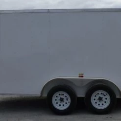 Enclosed Trailer 7'x14' White - V-Nose Lawn Mower Cargo Trailer 21 Enclosed Trailer 7'x14' White - V-Nose Lawn Mower Cargo Trailer -Cheap Trailers Store p1300109 1