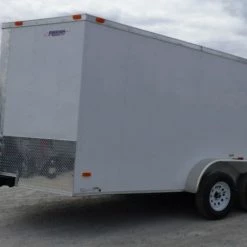 Enclosed Trailer 7'x14' White - V-Nose Lawn Mower Cargo Trailer 22 Enclosed Trailer 7'x14' White - V-Nose Lawn Mower Cargo Trailer -Cheap Trailers Store p1300110 1
