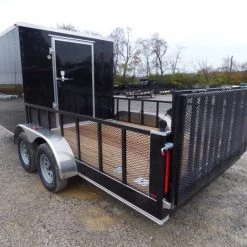 Enclosed Utility Hybrid Trailer 7'x18' with Side Ramp- Lawn Mower Equipment Hauler -Cheap Trailers Store p1330465 1