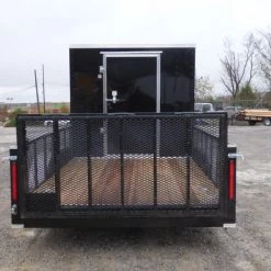 Enclosed Utility Hybrid Trailer 7'x18' with Side Ramp- Lawn Mower Equipment Hauler -Cheap Trailers Store p1330466 1