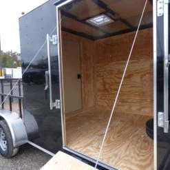 Enclosed Utility Hybrid Trailer 7'x18' with Side Ramp- Lawn Mower Equipment Hauler -Cheap Trailers Store p1330472 1