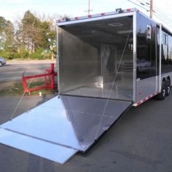 Enclosed Trailer 8.5'x28' Black - Car Equipment Hauler -Cheap Trailers Store p4130055 1 1 1 1 1