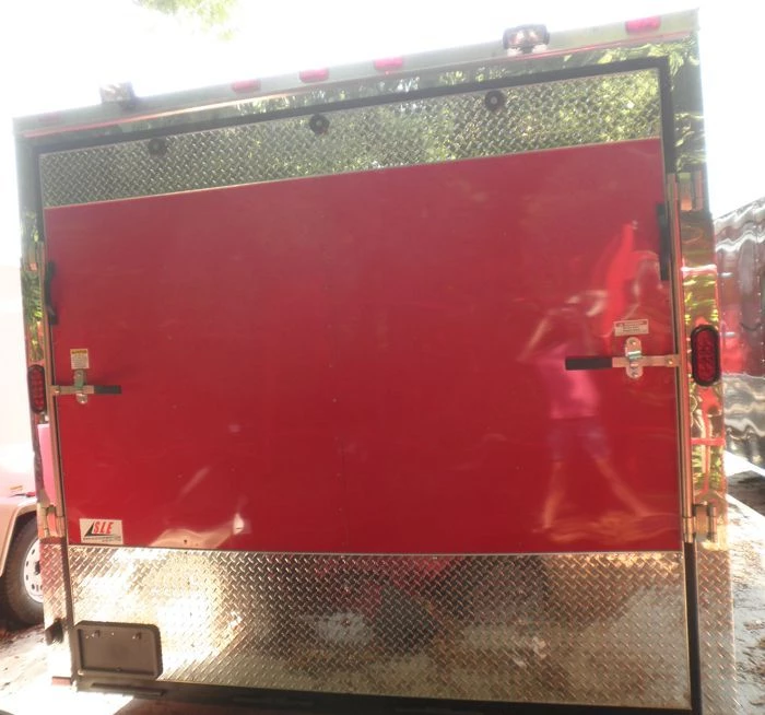 Enclosed Trailer 8.5'x26' Red - Lawn Equipment Car Motorcycle Hauler 4 Enclosed Trailer 8.5'x26' Red - Lawn Equipment Car Motorcycle Hauler - Image 2