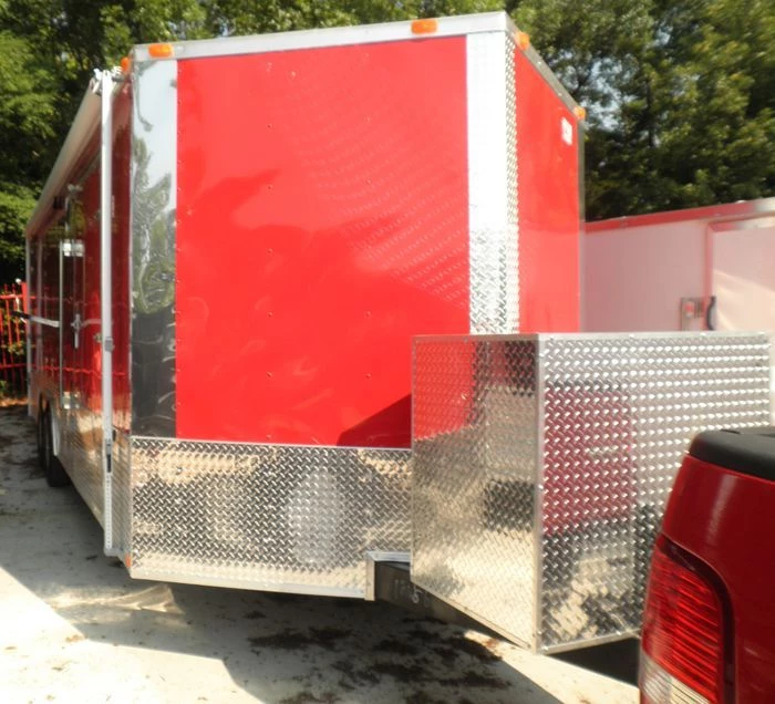 Enclosed Trailer 8.5'x26' Red - Lawn Equipment Car Motorcycle Hauler 3 Enclosed Trailer 8.5'x26' Red - Lawn Equipment Car Motorcycle Hauler