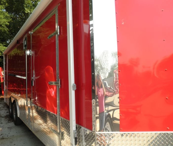 Enclosed Trailer 8.5'x26' Red - Lawn Equipment Car Motorcycle Hauler 14 Enclosed Trailer 8.5'x26' Red - Lawn Equipment Car Motorcycle Hauler - Image 12