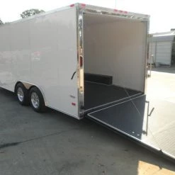 Enclosed Trailer 8.5'x18' White - Car ATV Bike Hauler - 3500 lb Axles -Cheap Trailers Store p8190135 1 1 2 1