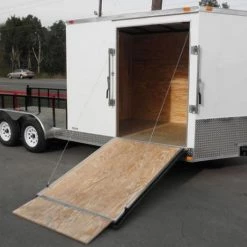 Enclosed Utility Hybrid Trailer 7'x20' - Lawn Mower Equipment Hauler -Cheap Trailers Store pb010022 1