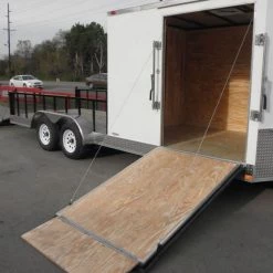Enclosed Utility Hybrid Trailer 7'x20' - Lawn Mower Equipment Hauler -Cheap Trailers Store pb010024 1
