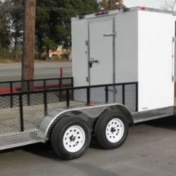 Enclosed Utility Hybrid Trailer 7'x20' - Lawn Mower Equipment Hauler -Cheap Trailers Store pb010028 1