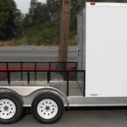 Enclosed Utility Hybrid Trailer 7'x20' - Lawn Mower Equipment Hauler -Cheap Trailers Store pb010034 1