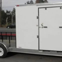 Enclosed Utility Hybrid Trailer 7'x20' - Lawn Mower Equipment Hauler -Cheap Trailers Store pb010035 1