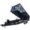 Dump Trailer 7' X 16' Hydraulic W/4' Sides 7,000lbs Axles -Cheap Trailers Store photoshop image 2