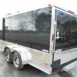 Enclosed Trailer 7'x16' Custom Built - Motorcycle ATV Car Event (Black) -Cheap Trailers Store picture 127 1 2 1 1