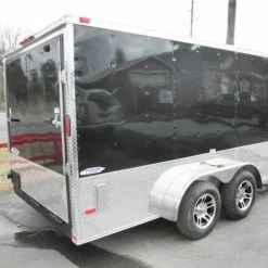 Enclosed Trailer 7'x16' Custom Built - Motorcycle ATV Car Event (Black) -Cheap Trailers Store picture 128 1 2 1 1