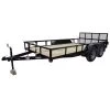 6.4' X 14' Tandem Axle Dovetail Utility Trailer With Gate & Lights -Cheap Trailers Store pt6x14double 1 1