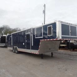 Enclosed 8.5x36' Custom Indigo Blue Goose-Neck Trailer -Cheap Trailers Store sam 0537 1