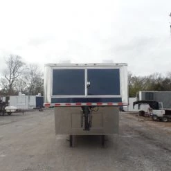 Enclosed 8.5x36' Custom Indigo Blue Goose-Neck Trailer -Cheap Trailers Store sam 0538 2