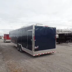 Enclosed 8.5x36' Custom Indigo Blue Goose-Neck Trailer -Cheap Trailers Store sam 0541 1