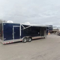 Enclosed 8.5x36' Custom Indigo Blue Goose-Neck Trailer -Cheap Trailers Store sam 0558 1