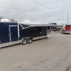 Enclosed 8.5x36' Custom Indigo Blue Goose-Neck Trailer -Cheap Trailers Store sam 0559 1