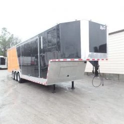 Black/Orange 8.5x36' Goosneck Enclosed Trailer -Cheap Trailers Store sam 0582 2 2