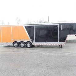 Black/Orange 8.5x36' Goosneck Enclosed Trailer -Cheap Trailers Store sam 0583 2 2