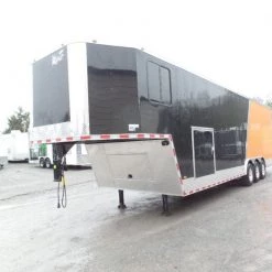 Black/Orange 8.5x36' Goosneck Enclosed Trailer -Cheap Trailers Store sam 0588 2 2