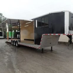 Black/Orange 8.5x36' Goosneck Enclosed Trailer -Cheap Trailers Store sam 0590 2 2
