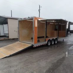 Black/Orange 8.5x36' Goosneck Enclosed Trailer