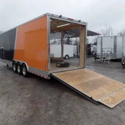 Black/Orange 8.5x36' Goosneck Enclosed Trailer -Cheap Trailers Store sam 0594 2 2