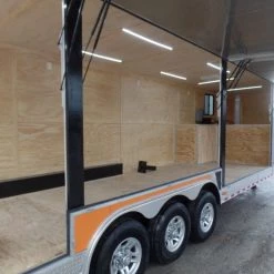 Black/Orange 8.5x36' Goosneck Enclosed Trailer -Cheap Trailers Store sam 0607 1 2