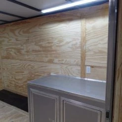 Enclosed 8.5x28 Med. Charcoal Equipment Trailer 18 Enclosed 8.5x28 Med. Charcoal Equipment Trailer -Cheap Trailers Store sam 0950 1 2