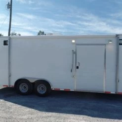 Custom Enclosed Trailer 8.5 X 24 White -Cheap Trailers Store sam 2681 2