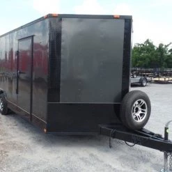 Enclosed Trailer 8.5' X 20' Charcoal Grey -Cheap Trailers Store sam 2744 1 1