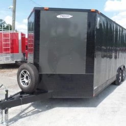 Enclosed Trailer 8.5' X 20' Charcoal Grey -Cheap Trailers Store sam 2746 1 1