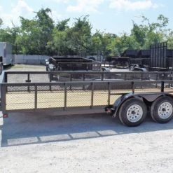 Utility Trailer 6.4 x 18 Straight Deck 2ft Mesh Sides -Cheap Trailers Store sam 3266 1 2