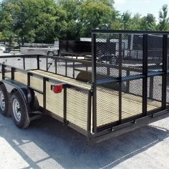 Utility Trailer 6.4 x 18 Straight Deck 2ft Mesh Sides -Cheap Trailers Store sam 3267 1 1