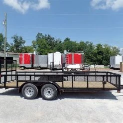 Utility Trailer 6.4 x 18 Straight Deck 2ft Mesh Sides -Cheap Trailers Store sam 3269 1 1