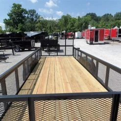 Utility Trailer 6.4 x 18 Straight Deck 2ft Mesh Sides -Cheap Trailers Store sam 3271 1 2