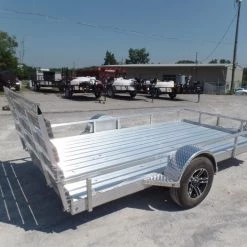 6.4'x12' All Aluminum Straight Utility Trailer 3500 lb Axle -Cheap Trailers Store sam 3447 1