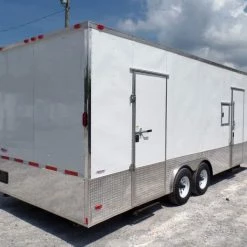 Custom Enclosed Trailer 8.5 X 24 White -Cheap Trailers Store sam 3587 2