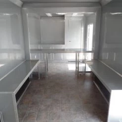 Custom Enclosed Trailer 8.5 X 24 White -Cheap Trailers Store sam 3589 2