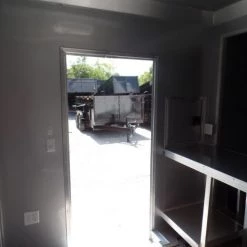 Custom Enclosed Trailer 8.5 X 24 White -Cheap Trailers Store sam 3595 2