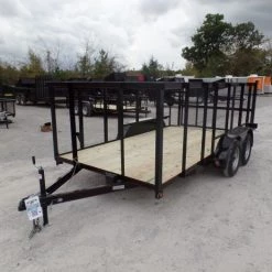 Utility Trailer 6.4' X 14' With 4ft Rails and 3500lb Axles -Cheap Trailers Store sam 4685 2