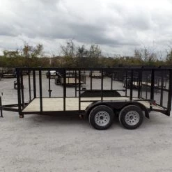 Utility Trailer 6.4' X 14' With 4ft Rails and 3500lb Axles -Cheap Trailers Store sam 4686 2