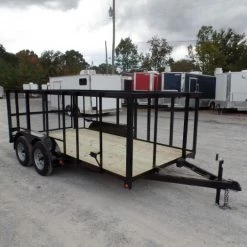 Utility Trailer 6.4' X 14' With 4ft Rails and 3500lb Axles -Cheap Trailers Store sam 4688 2