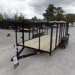 Utility Trailer 6.4' X 14' With 4ft Rails and 3500lb Axles -Cheap Trailers Store sam 4691 2